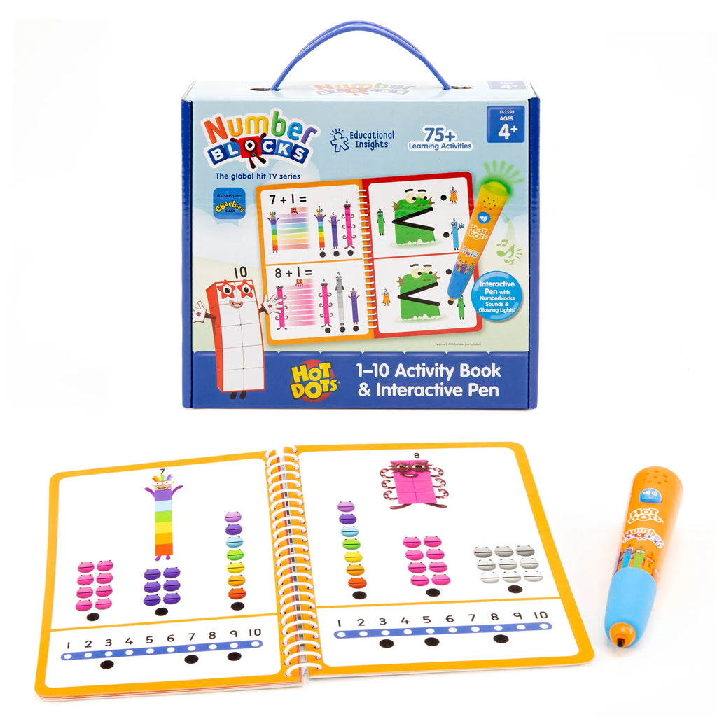 Hot Dots Numberblocks Activity Book 1-10 & Interactive Pen