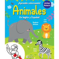 ¡Aprendo Coloreando! Animales -En Inglés y Español