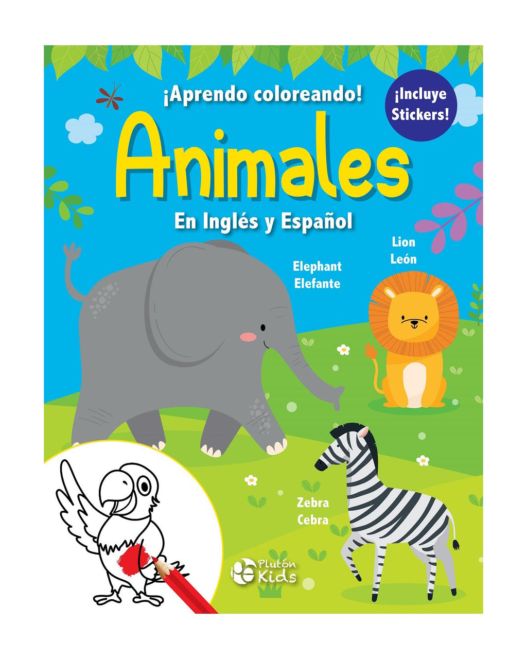 ¡Aprendo Coloreando! Animales -En Inglés y Español