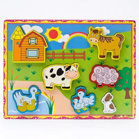 Wooden Farm Animals Chunky Puzzle