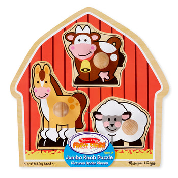 Barnyard Animals Large Peg Puzzle