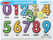 Lift & See Peg Puzzle Numbers